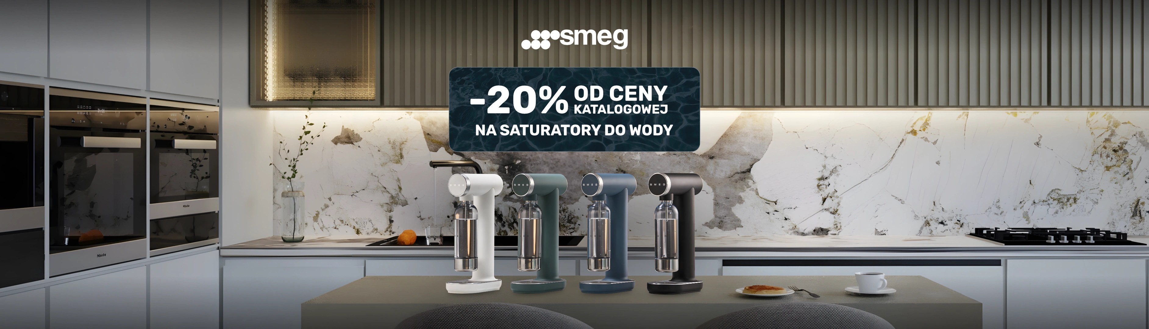 Saturatory do wody SMEG -20% od ceny katalogowej