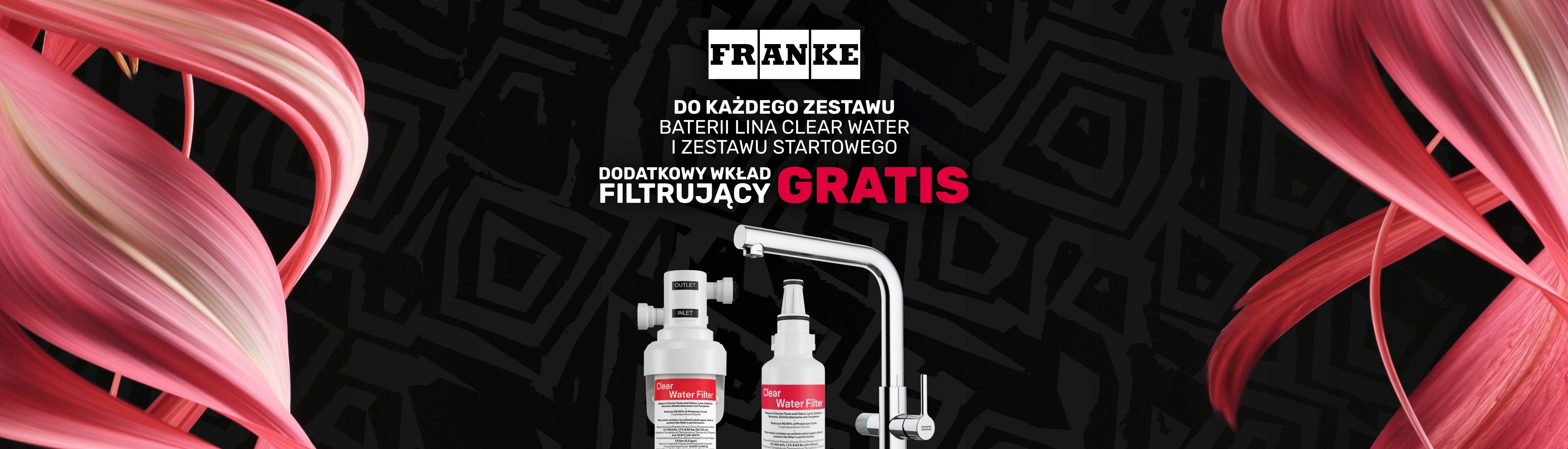 Do każdego zestawu baterii lina clear water i zestawu startowego - Dodatkowy wkład filtrujący GRATIS!