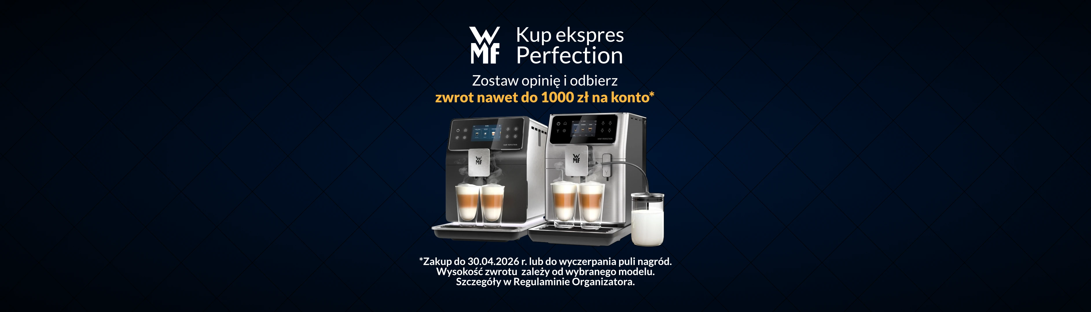 Kup ekspres WMF Perfection zostaw opinię i otrzymaj zwrot nawet do 1000 zł na konto