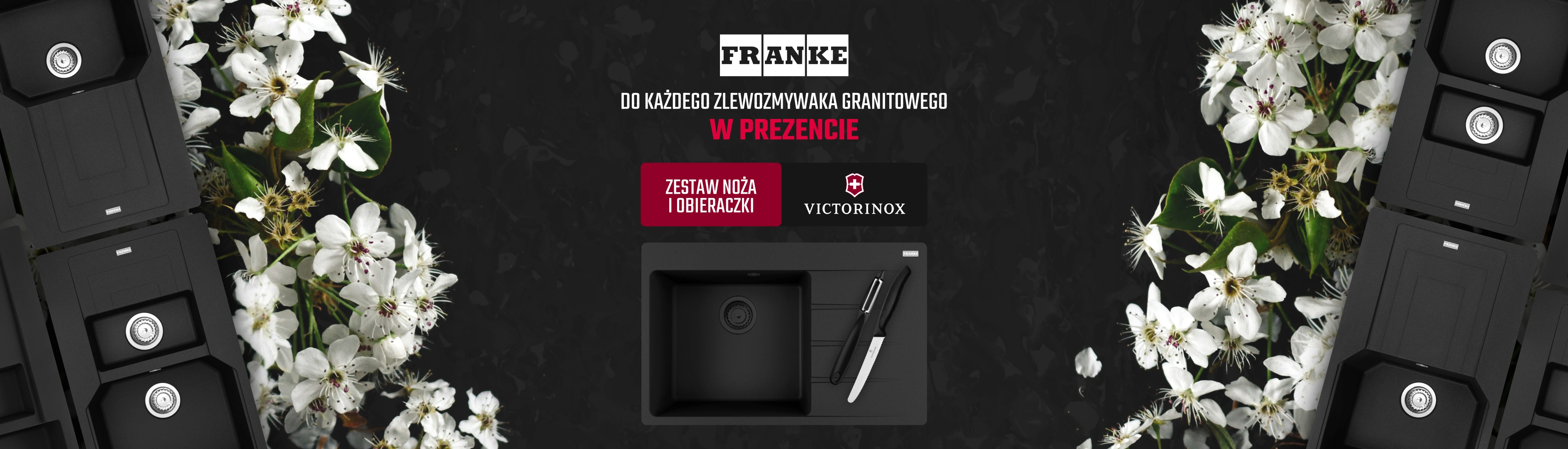 Do każdego zlewozmywaka granitowego FRANKE Zestaw noża i obieraczki Victorinox GRATIS