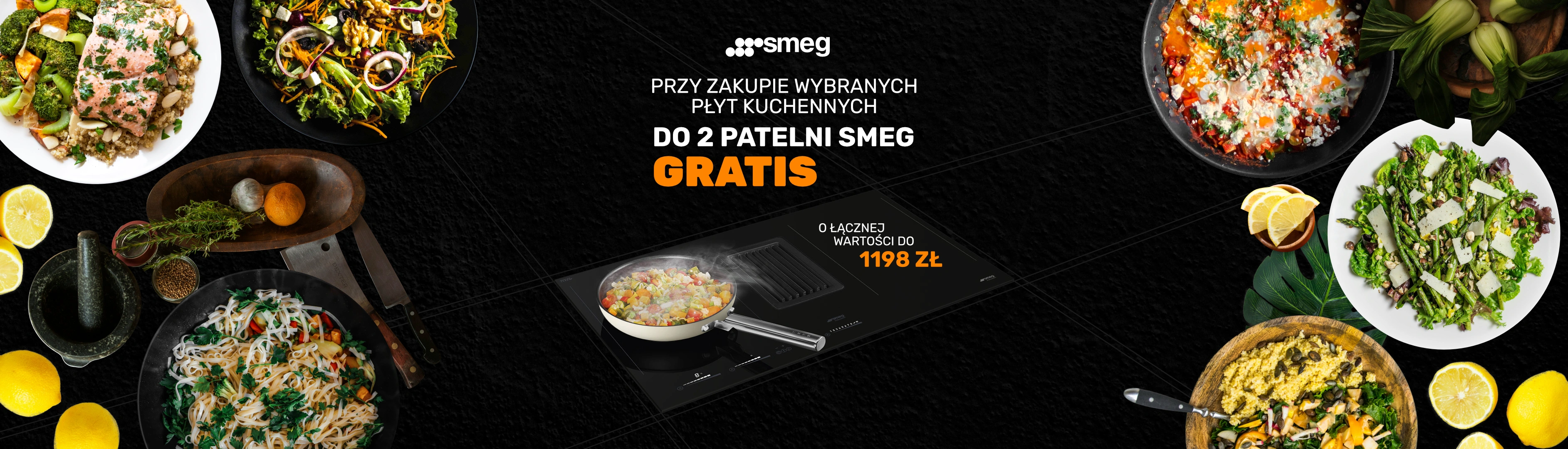 Przy zakupie wybranych płyt kuchennych do 2 patelni SMEG GRATIS!