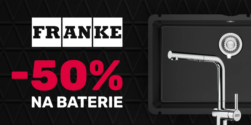 Przy zakupie zlewozmywaka ceramicznego Franke -50% na dowolną baterię Franke (z wykluczeniem Mythos Water Hub)